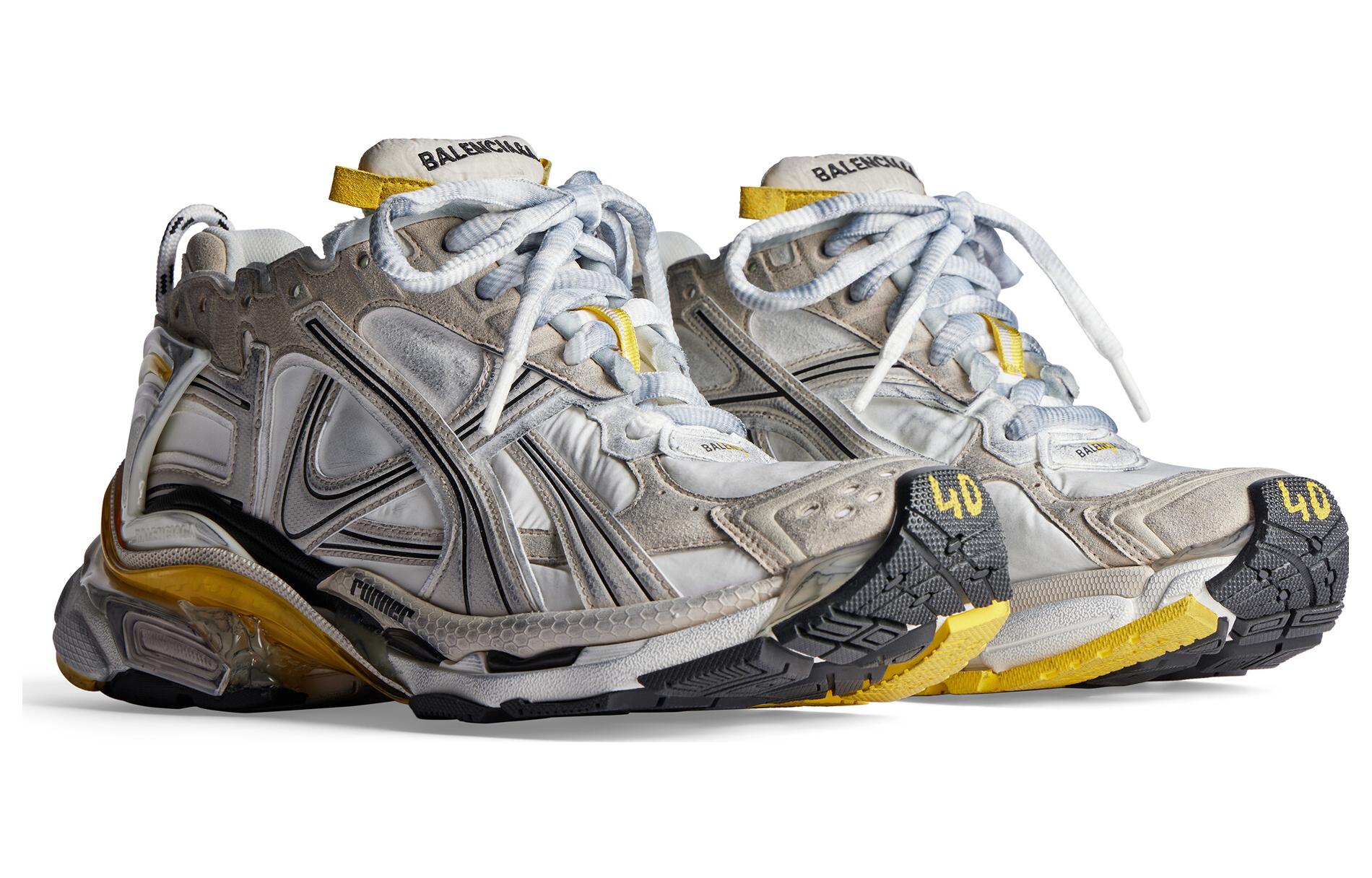 (W) Balenciaga RNNR Sneakers 'Beuge White Yellow Nylon and Suede Like Fabric' 圖 3