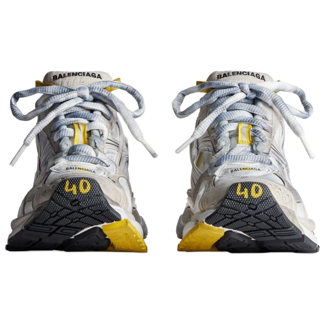 (W) Balenciaga RNNR Sneakers 'Beuge White Yellow Nylon and Suede Like Fabric' 圖 4