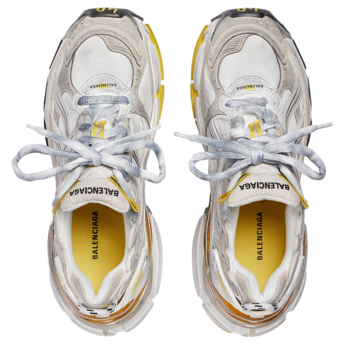 (W) Balenciaga RNNR Sneakers 'Beuge White Yellow Nylon and Suede Like Fabric' 圖 5
