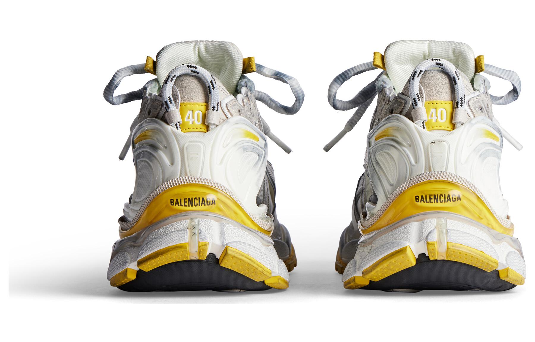 (W) Balenciaga RNNR Sneakers 'Beuge White Yellow Nylon and Suede Like Fabric' 圖 6