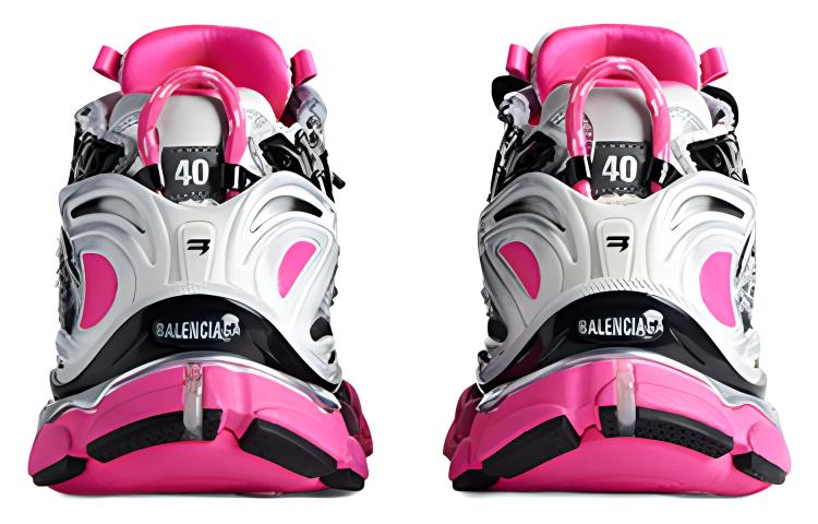 Shop (W) Zapatillas Balenciaga Runner 'Plata Blanco Rosa Malla y Nylon' 677402W3RBW9155