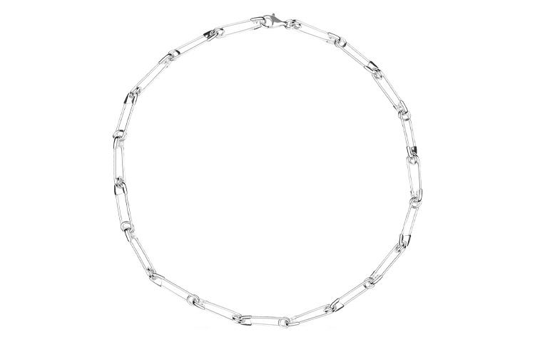 Buy (Women) Balenciaga Safety Pin Chain Necklace 925 Silver for Women - Silver. 704236J84000918