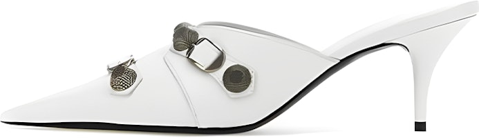 (Women) Balenciaga Cagole Heeled Mules 'White Lambskin' 714253WAD4E9081 (Women) Balenciaga Cagole Heeled Mules 'White Lambskin' 714253WAD4E9081