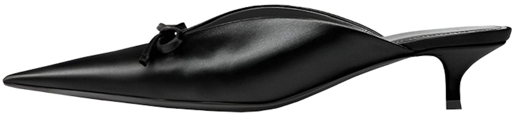 (Women) Balenciaga Satin Pointed-Toe Kitten Heels 'Black' 524714W0WM01000 Buy (Women) Balenciaga Satin Pointed-Toe Kitten Heels 'Black' 524714W0WM01000
