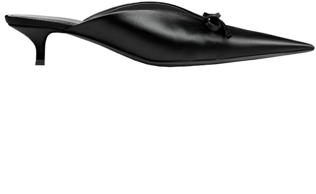 (Women) Balenciaga Satin Pointed-Toe Kitten Heels 'Black' 524714W0WM01000 Order (Women) Balenciaga Satin Pointed-Toe Kitten Heels 'Black' 524714W0WM01000