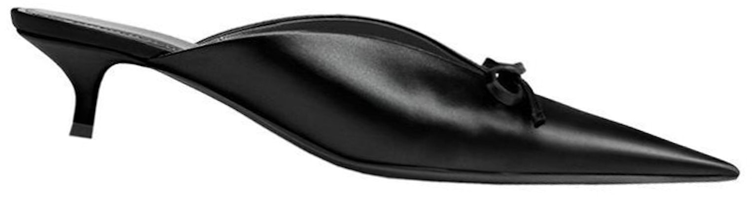 (Women) Balenciaga Satin Pointed-Toe Kitten Heels 'Black' 524714W0WM01000 Lookbook (Women) Balenciaga Satin Pointed-Toe Kitten Heels 'Black' 524714W0WM01000