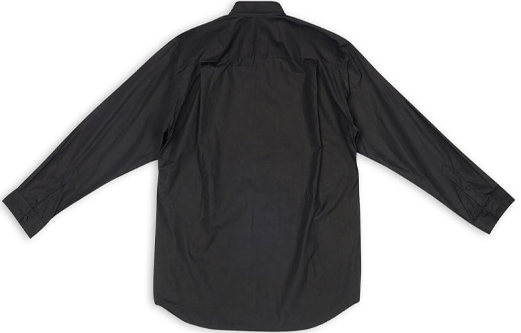 Lookbook (W) バレンシアガ セブン 七夕 FW22 オーバーサイズ 長袖シャツ ブラック. 706099TYB181000