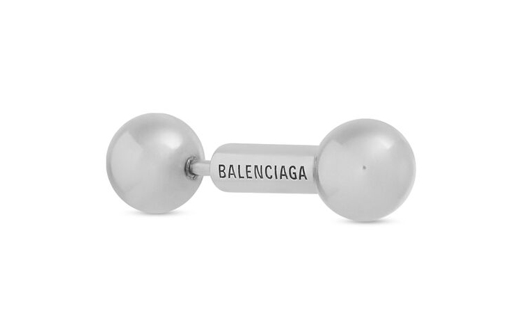 (Women) Balenciaga SHARP Ball Stud Earrings  Silver. 766359J84000668 圖 3