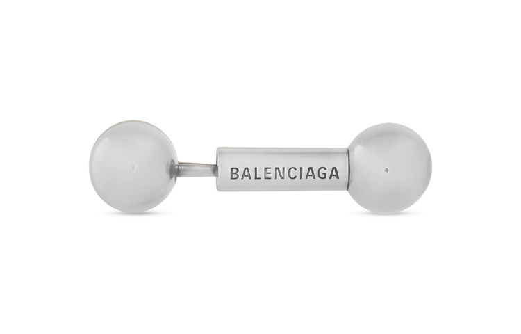 (Women) Balenciaga SHARP Ball Stud Earrings  Silver. 766359J84000668 圖 4
