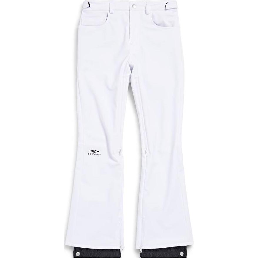 (Women) Balenciaga Skiwear FW24 Mid-Rise Flared Jogger Snow Pants White  Regular Fit. 774002TPQ379000