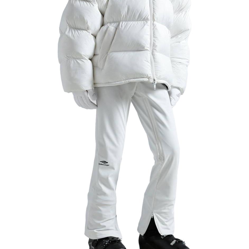 Shop (W) 발렌시아가 스키웨어 FW24 미드라이즈 플레어드 스노우 팬츠 화이트 레귤러핏. 774002TPQ379000
