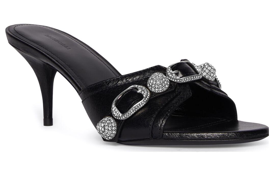 Lookbook (W) Balenciaga Slide ''Confort en Cuir Noir'' 694347WAD4G1081