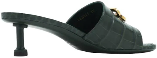 Purchase Balenciaga巴黎世家 皮革 舒適百搭 一字拖鞋 5cm 女款 綠色