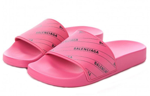 (W) 발렌시아가 핑크 로고 슬라이드 (Balenciaga Pink Logo Slides) 578935W1S905878 Lookbook (W) 발렌시아가 핑크 로고 슬라이드 (Balenciaga Pink Logo Slides) 578935W1S905878