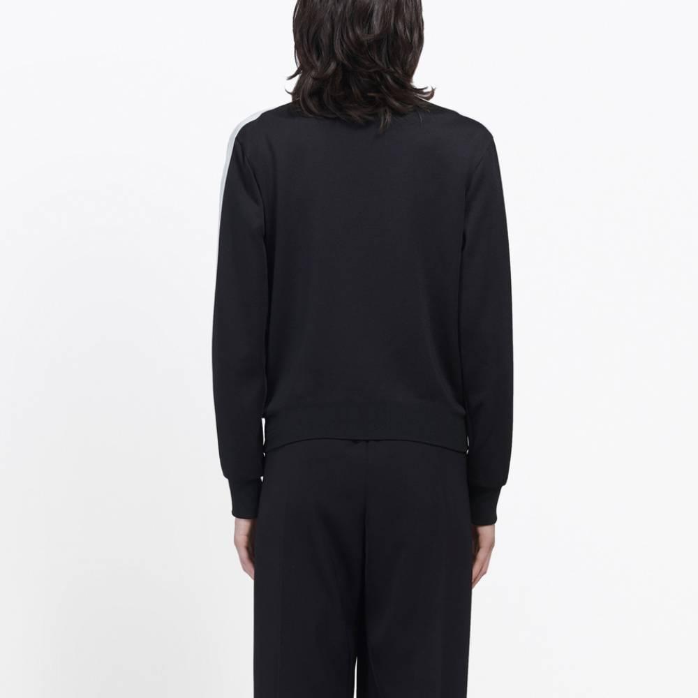 Shop (W) Chaqueta Balenciaga Slim-fit con Estampado de Letras y Cremallera Negra. 601166TGV041070