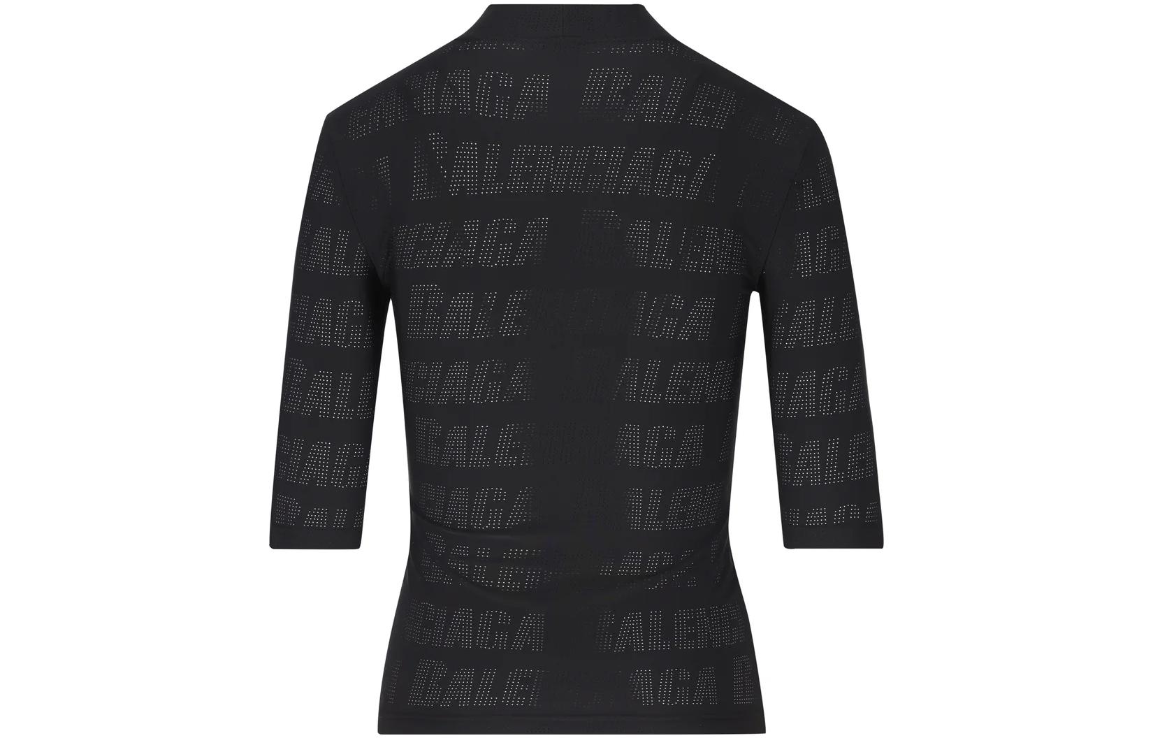 (Women) Balenciaga Slim Fit Crew Neck Short Sleeve T-Shirt Black 7507714D1B41000 圖 3