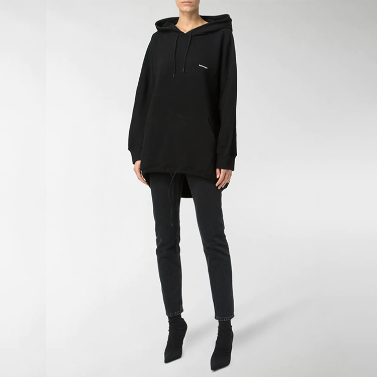 (Women) Balenciaga Small Letter Loose Hoodie - Black 481985TYK301000 圖 3