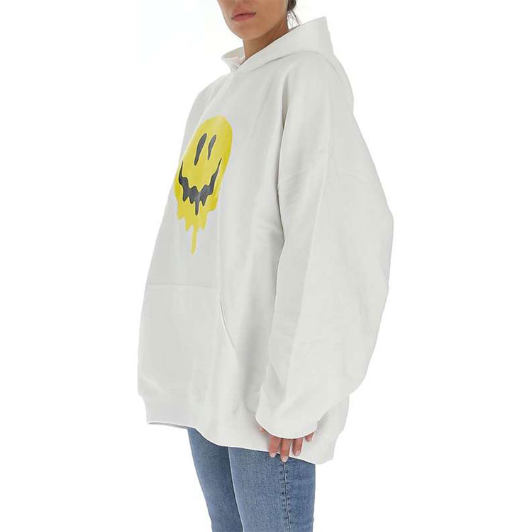 Details for (Women) Balenciaga Smile Print Oversized Sweatshirt Women’s White. 651799TKVA28639