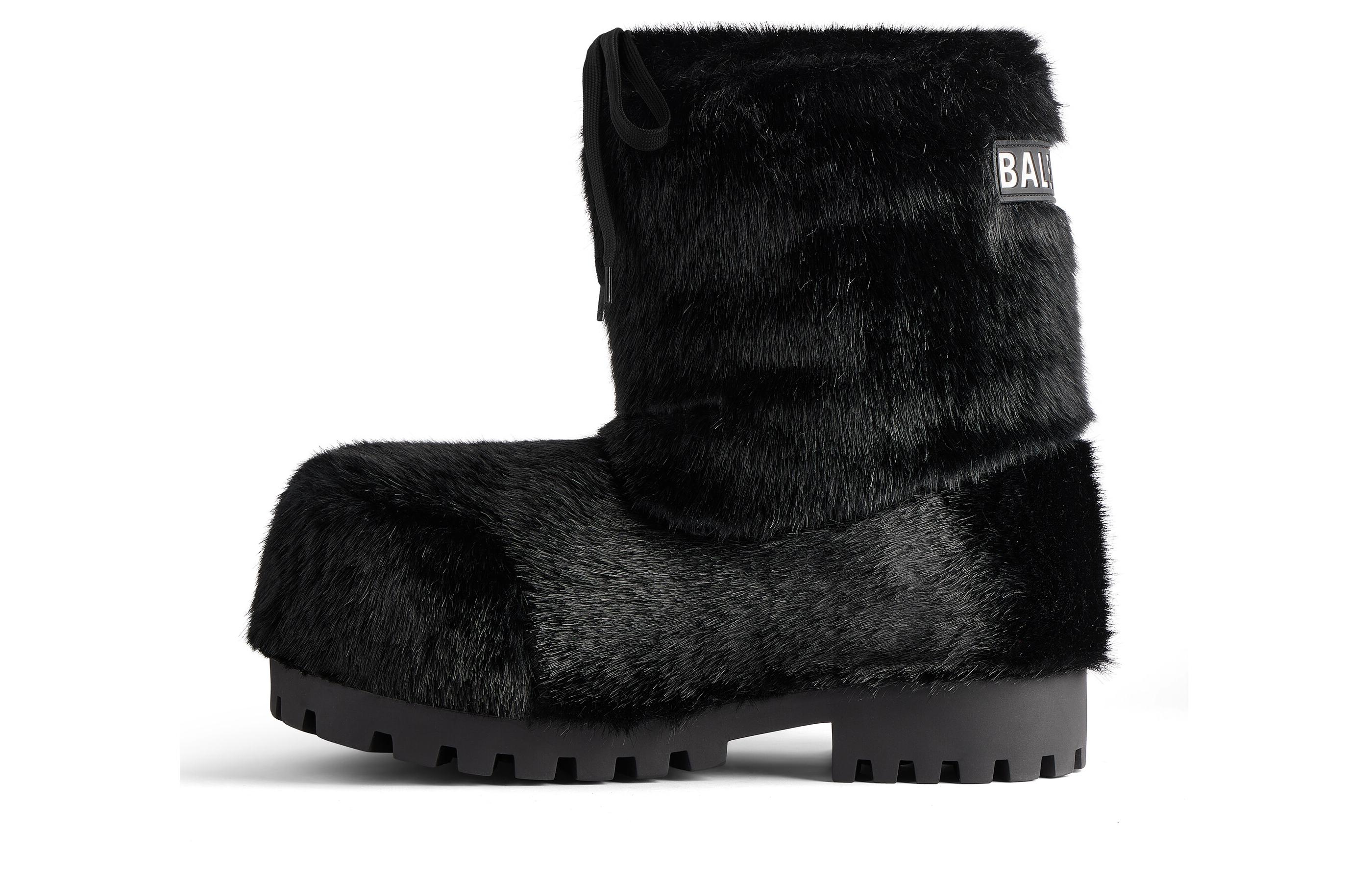 (Women) Balenciaga Snow Boots 'Black Knit Warm' 780558W5PA01000