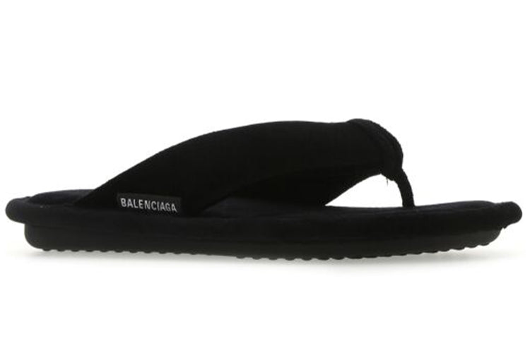 (W) Balenciaga Soft Thong Slides 'Black Velvet' 圖 5