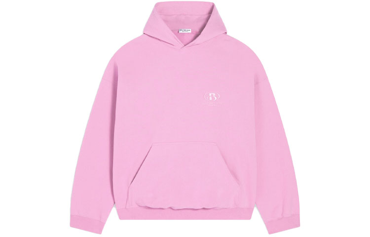 (Women) Balenciaga Spa Logo Pink Hoodie Long Sleeve Sweatshirt. 675003TLV975700