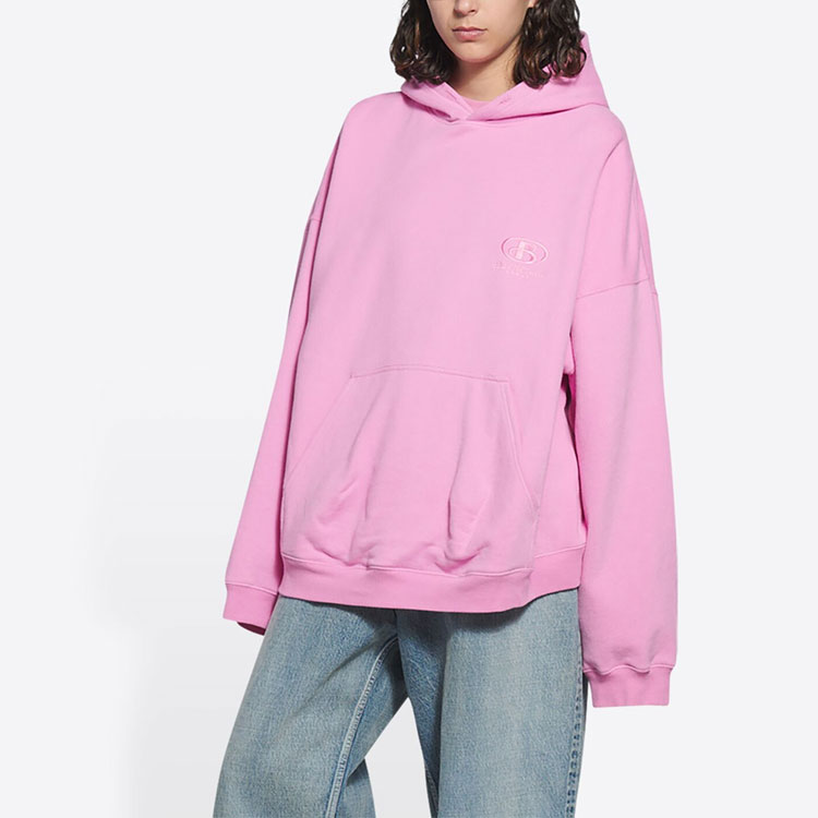 (Women) Balenciaga Spa Logo Pink Hoodie Long Sleeve Sweatshirt. 675003TLV975700 圖 5