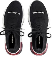 Shop (W) Balenciaga Speed 1.0 Lace Up Sneakers ''Nero Bianco con Suola Trasparente Rossa'' 617217W05GG1014