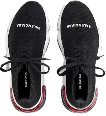 (W) Balenciaga Speed 1.0 Lace Up Sneakers ''Nero Bianco con Suola Trasparente Rossa'' 617217W05GG1014 Shop (W) Balenciaga Speed 1.0 Lace Up Sneakers ''Nero Bianco con Suola Trasparente Rossa'' 617217W05GG1014