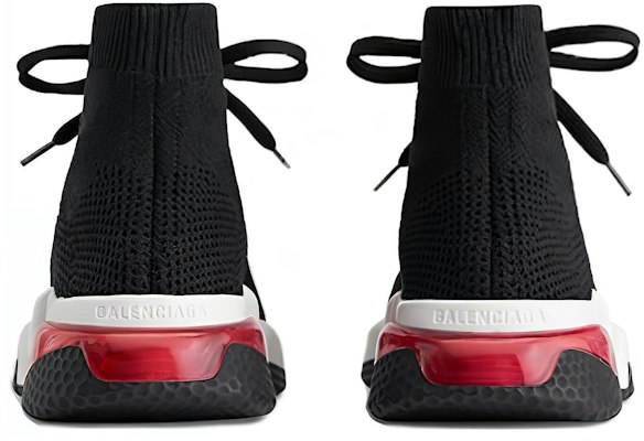 (W) Balenciaga Speed 1.0 Lace Up Sneakers ''Nero Bianco con Suola Trasparente Rossa'' 617217W05GG1014 Purchase (W) Balenciaga Speed 1.0 Lace Up Sneakers ''Nero Bianco con Suola Trasparente Rossa'' 617217W05GG1014
