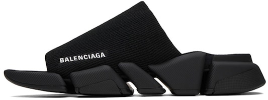 (Women) Balenciaga Speed 2.0 Slides 'Black Recycled Knit and Black Sole unit' 711452W2DB11000 (Women) Balenciaga Speed 2.0 Slides 'Black Recycled Knit and Black Sole unit' 711452W2DB11000