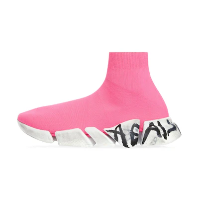 (W) Balenciaga Speed 2.0 'Pink Graffiti'