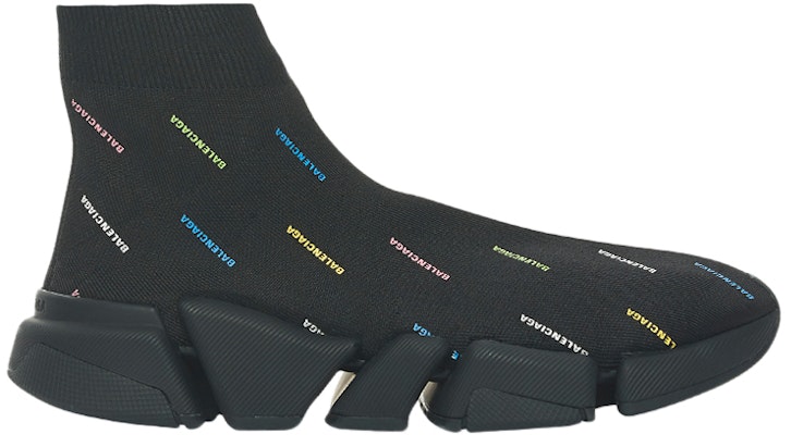 (W) Balenciaga Speed 2.0 Logo Hitam Multicolor Sepatu Recycled Knit 617196W2DF01088 Order (W) Balenciaga Speed 2.0 Logo Hitam Multicolor Sepatu Recycled Knit 617196W2DF01088