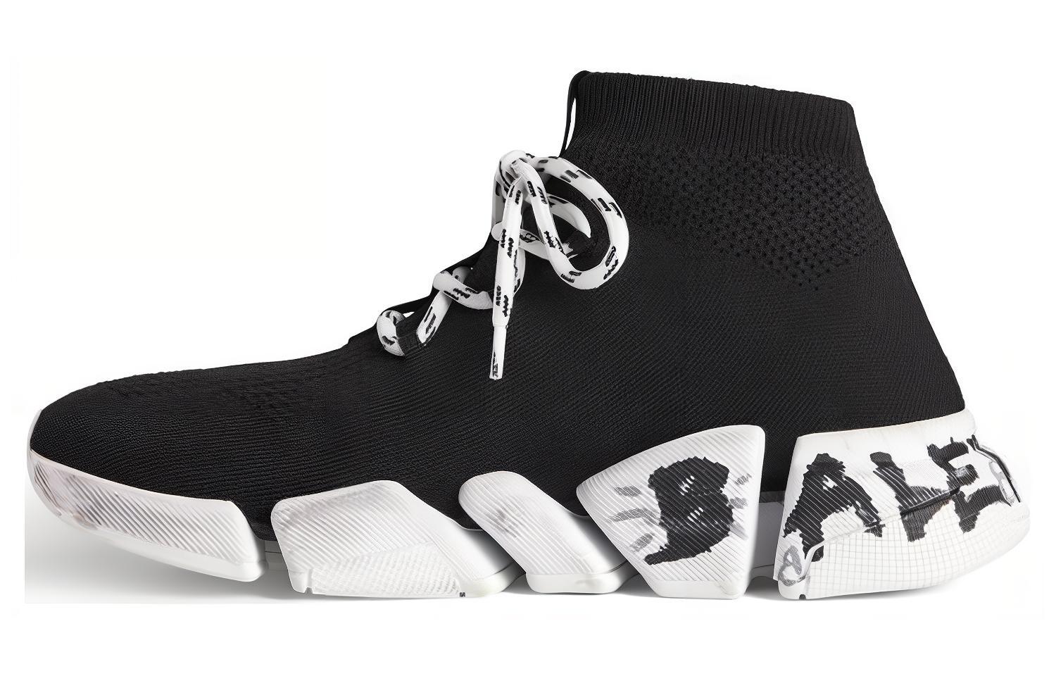 Buy (W) Balenciaga Speed 2.0 High 'Hitam' 769315W2DD41091