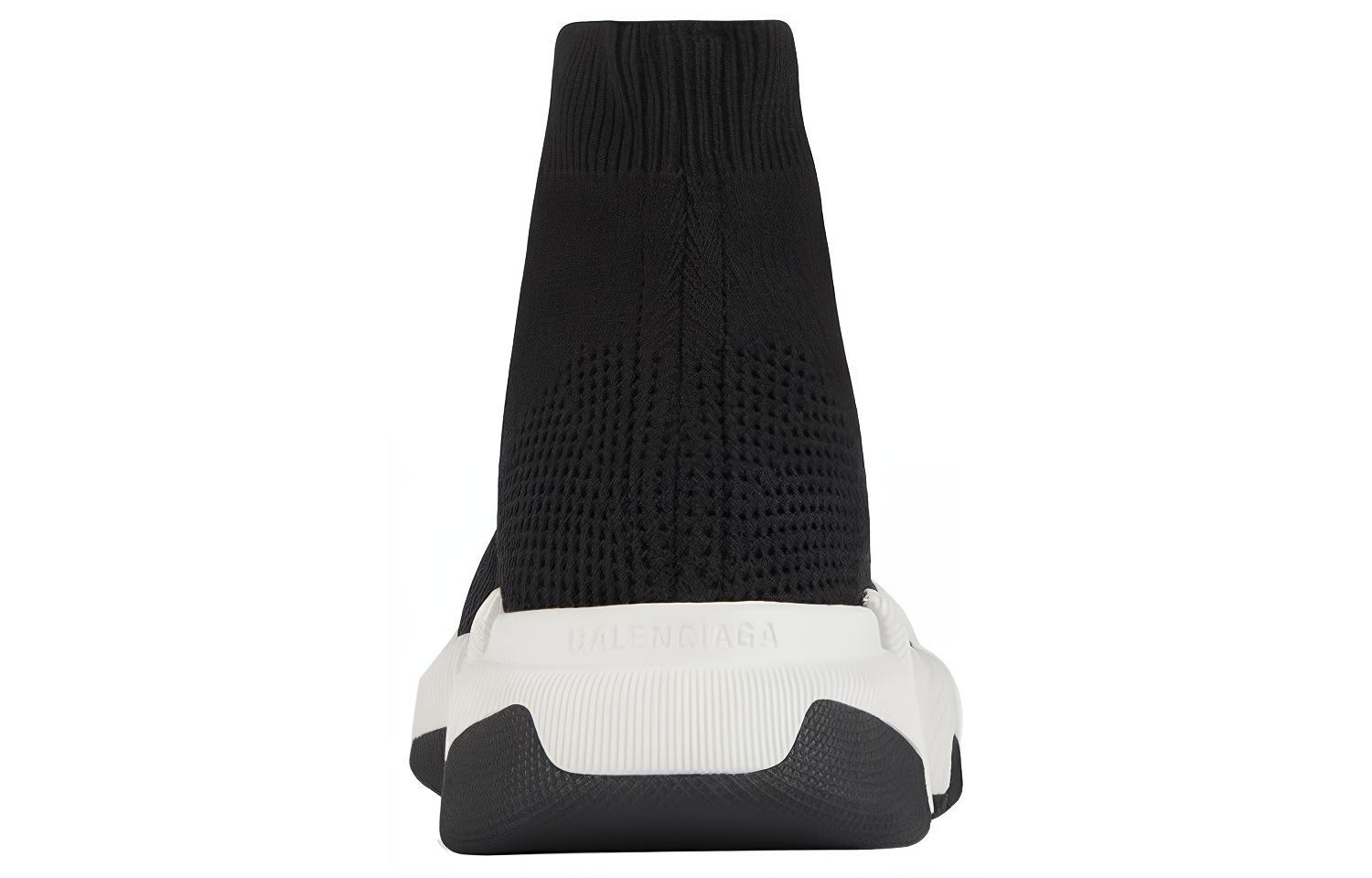 (W) Balenciaga Speed 2.0 Lace Up Black White 圖 5