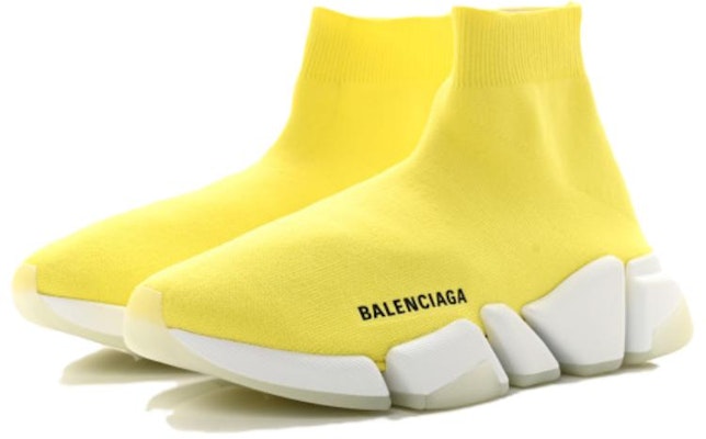 (Women) Balenciaga Speed 2.0 Recycled Knit Transparent Sole Yellow 654045W2DI27391 Order (Women) Balenciaga Speed 2.0 Recycled Knit Transparent Sole Yellow 654045W2DI27391
