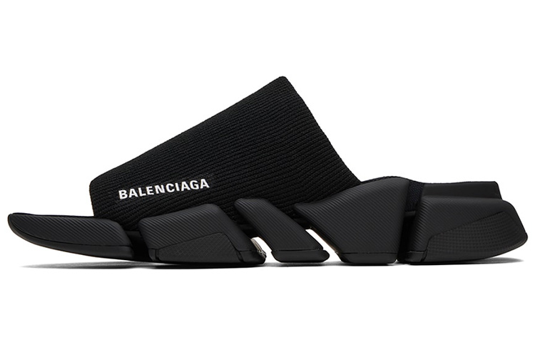 (Women) Balenciaga Speed 2.0 Slides 'Black Recycled Knit and Black Sole unit' 711452W2DB11000