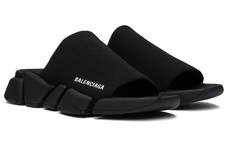 Lookbook (W) バレンシアガ スピード2.0 スライド (ブラック) 711452W2DB11000
