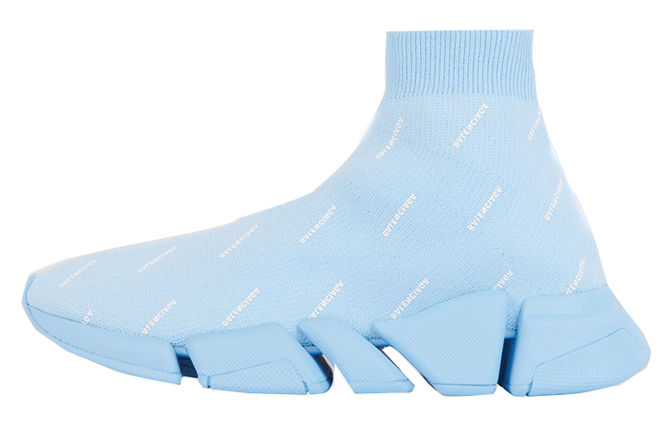 Buy (W) Zapatillas Balenciaga Speed 2.0 'Logo Completo - Azul Claro' 617196W2DBO4122
