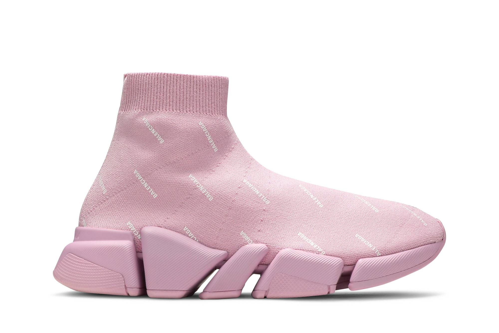 (Women) Balenciaga Speed 2.0 Sneaker 'Allover Logo - Soft Pink' 617196W2DBO5601