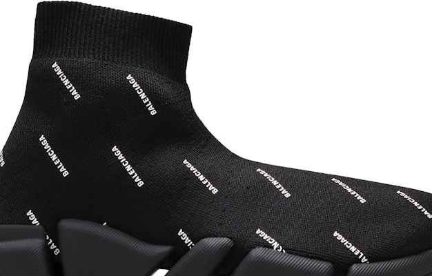 (W) バレンシアガ スピード2.0 ロゴ総柄 ブラック 617196W2DBO1090 Order (W) バレンシアガ スピード2.0 ロゴ総柄 ブラック 617196W2DBO1090