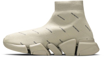(W) Balenciaga Speed 2.0 Sneaker 'Logo Penuh - Pasir' 617196W2DBO9910 Lookbook (W) Balenciaga Speed 2.0 Sneaker 'Logo Penuh - Pasir' 617196W2DBO9910