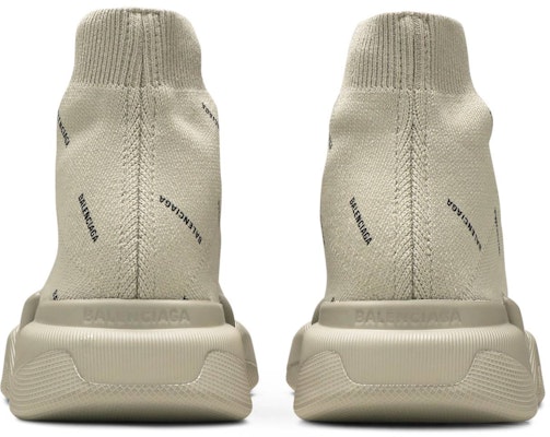 (Women) Balenciaga Speed 2.0 Sneaker 'Allover Logo - Sand' 617196W2DBO9910 Details for (Women) Balenciaga Speed 2.0 Sneaker 'Allover Logo - Sand' 617196W2DBO9910