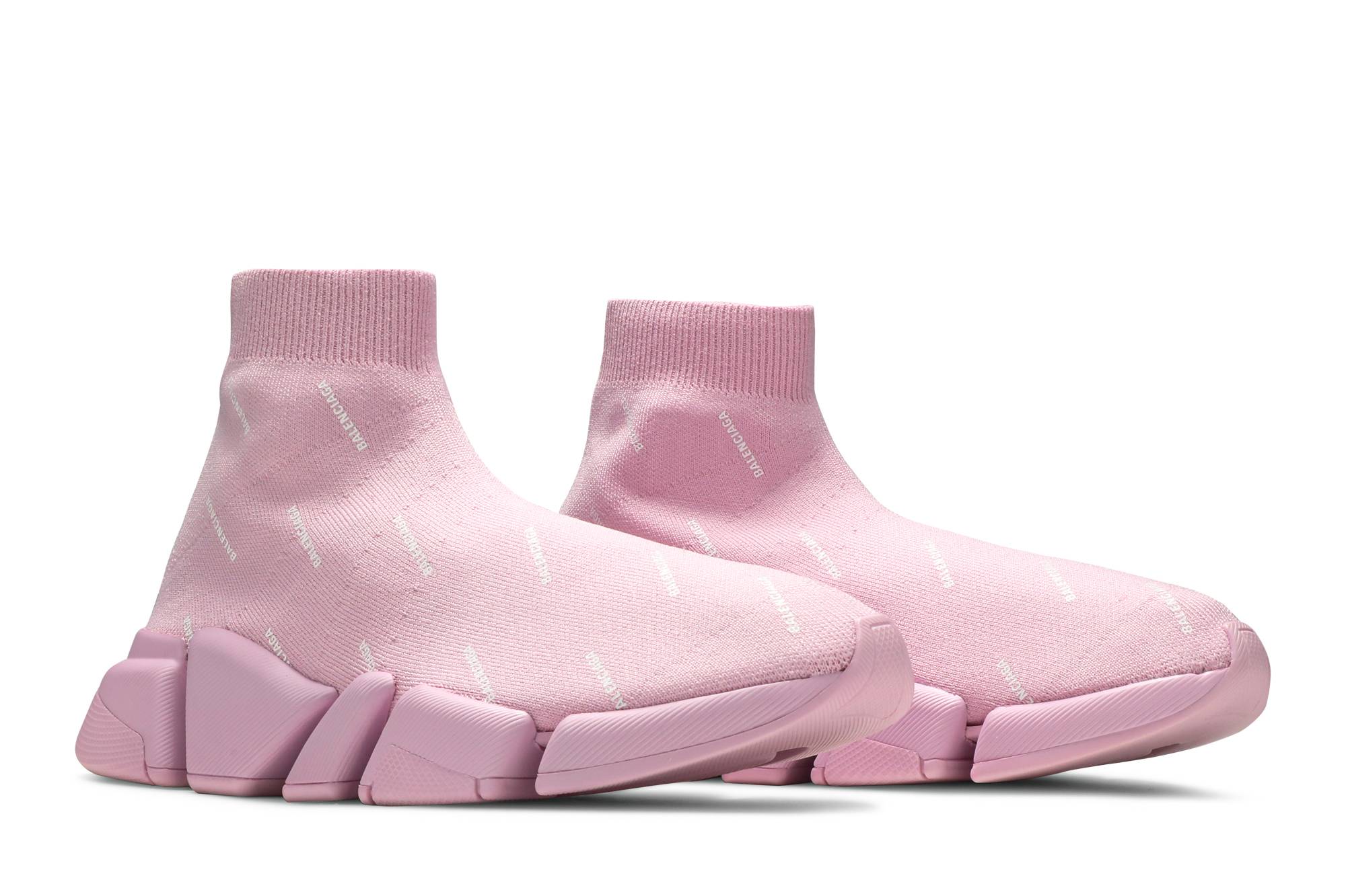 Cheap (W) Balenciaga Speed 2.0 Zapatillas 'Logo Completo - Rosa Suave' 617196W2DBO5601