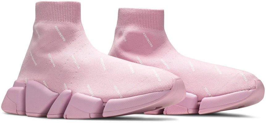 (W) Balenciaga Speed 2.0 Sepatu 'Logo Keseluruhan - Soft Pink' 617196W2DBO5601 Cheap (W) Balenciaga Speed 2.0 Sepatu 'Logo Keseluruhan - Soft Pink' 617196W2DBO5601