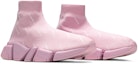 Cheap (W) Balenciaga Speed 2.0 Sepatu 'Logo Keseluruhan - Soft Pink' 617196W2DBO5601