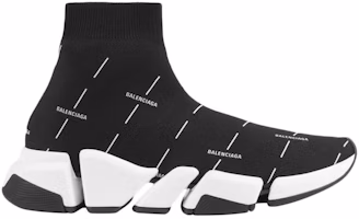 (Women) Balenciaga Speed 2.0 Sneaker 'Black Logo Licence Printed' 645420W2DBT1090 (Women) Balenciaga Speed 2.0 Sneaker 'Black Logo Licence Printed' 645420W2DBT1090