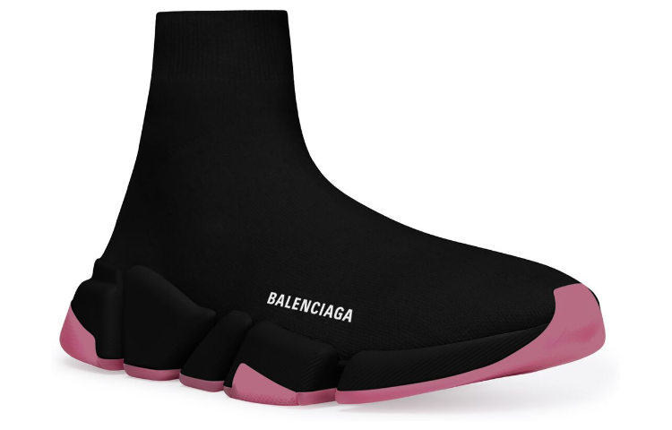 (W) Balenciaga Speed 2.0 Sneaker 'Clear Sole - Black Neon Pink' 圖 2
