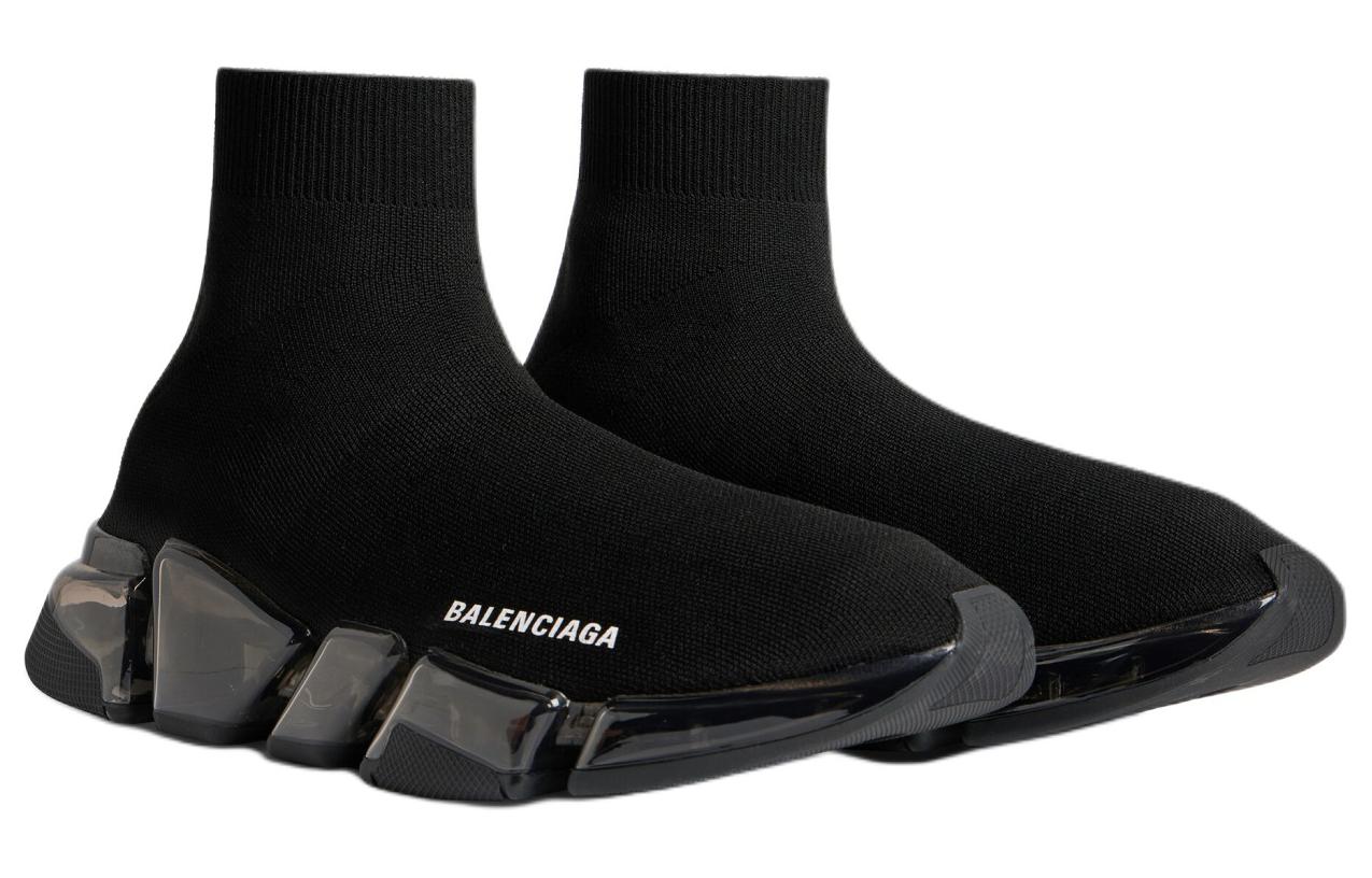 Lookbook 巴黎世家 Speed 2.0 氣質百搭 中幫 生活休閒鞋 女款 黑色