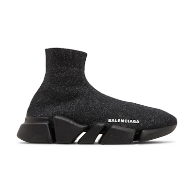 (W) Balenciaga Speed 2.0 Sneaker 'Shiny Black'