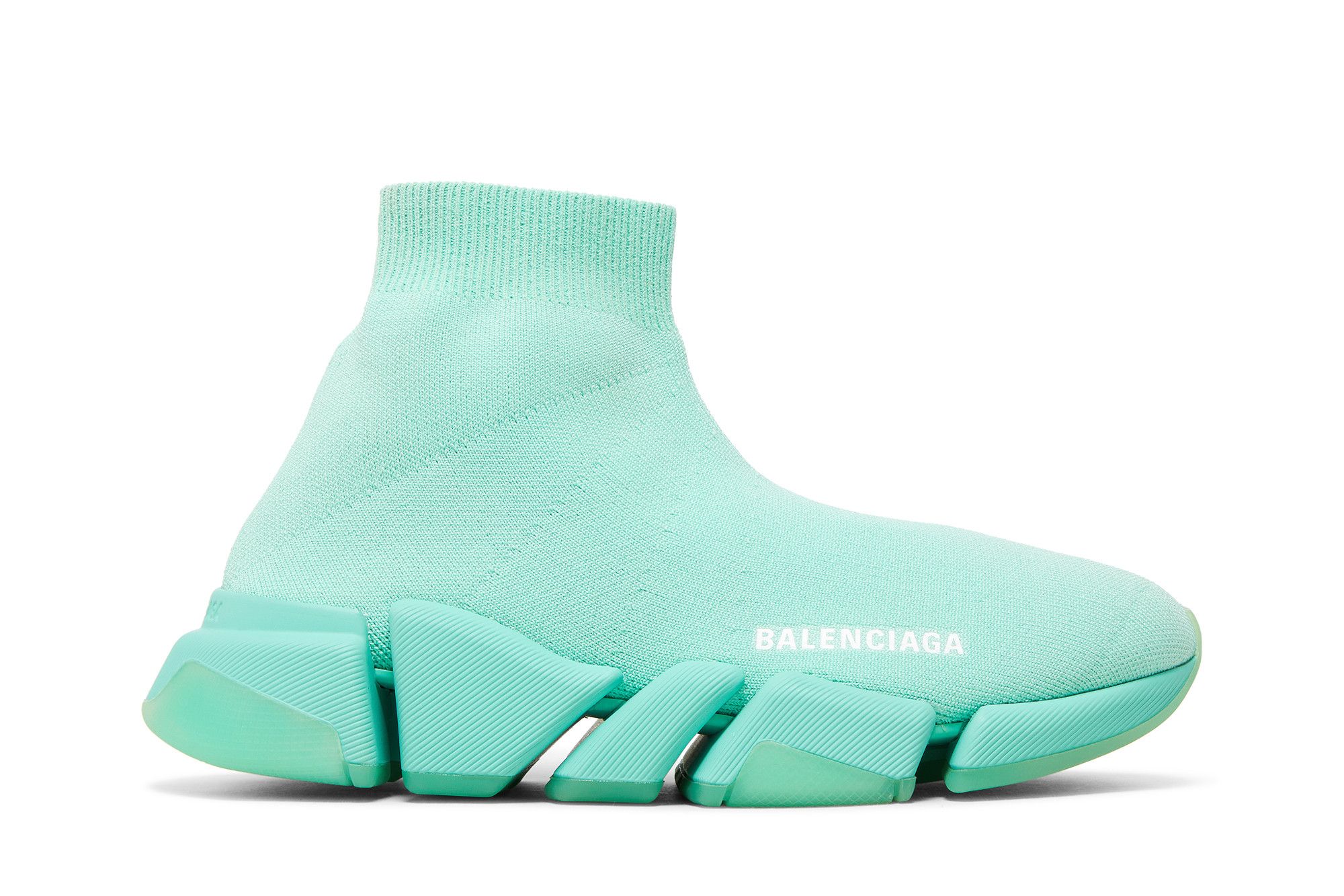 (Women) Balenciaga Speed 2.0 Sneaker 'Transparent Sole - Green'  654045-W2DI4-3412